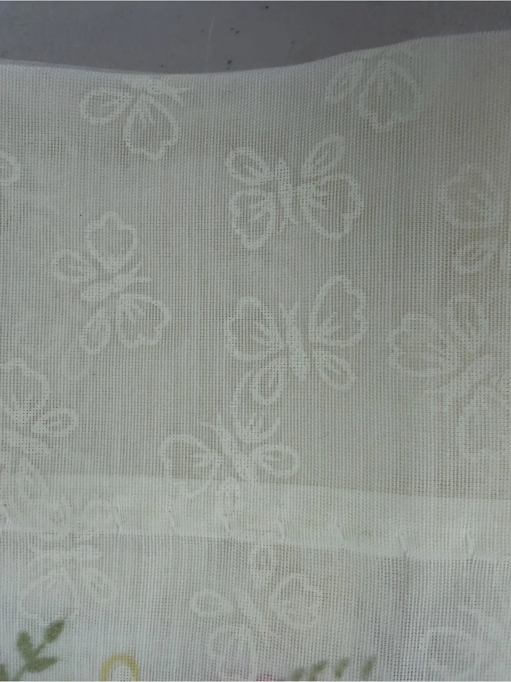 Vintage Cream Floral & Butterfly Curtains